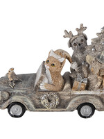 Clayre & Eef Decoratie dieren in auto 16*8*11 cm 6PR4639