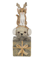 Clayre & Eef Decoratie hond en kat 5*5*13 cm 6PR4642