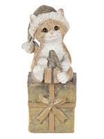 Clayre & Eef Decoratie kat 5*4*10 cm 6PR4643