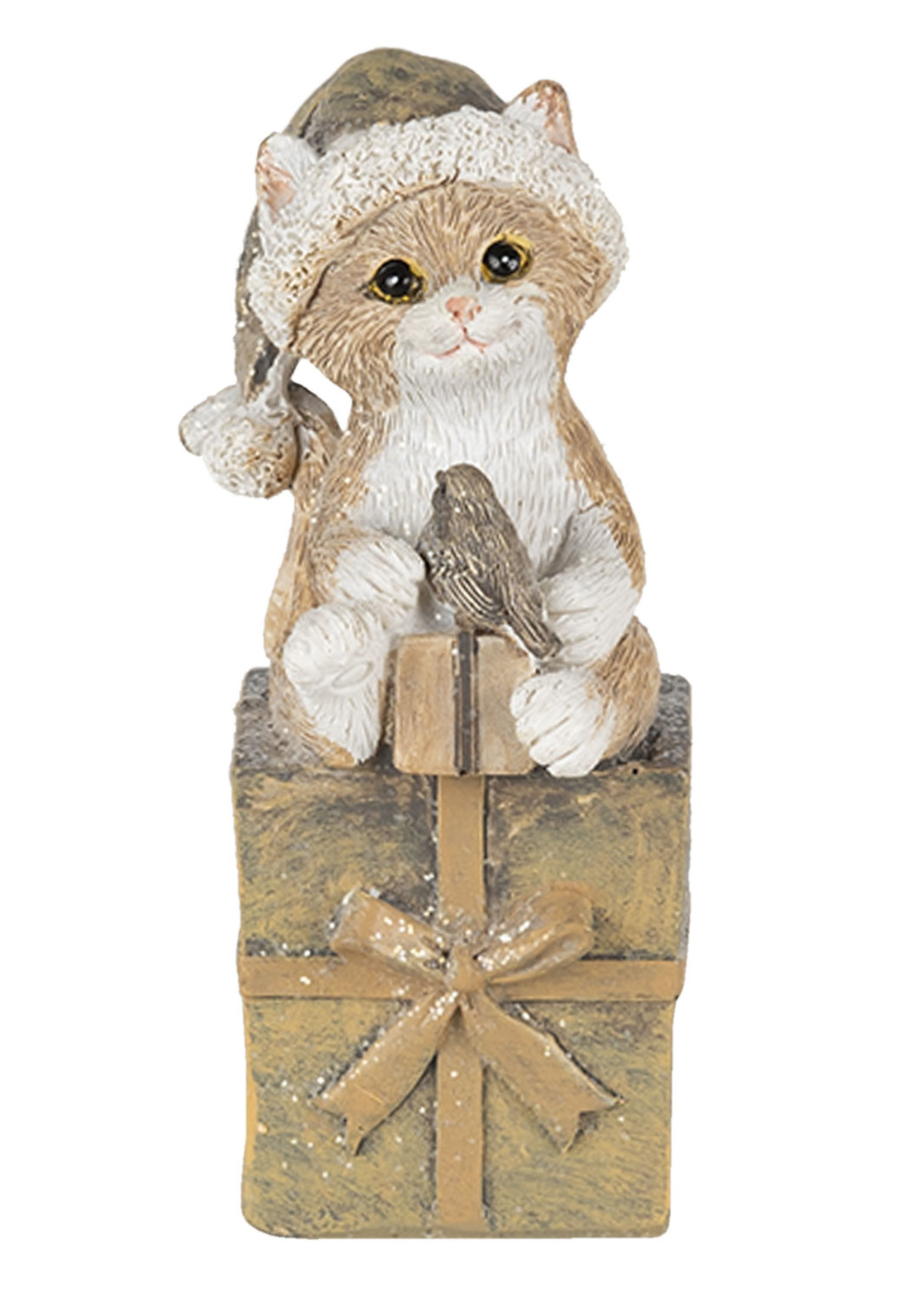 Clayre & Eef Decoratie kat 5*4*10 cm 6PR4643