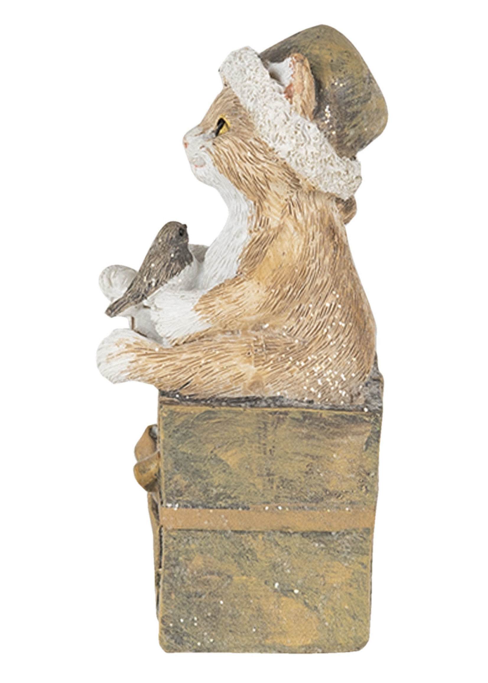 Clayre & Eef Decoratie kat 5*4*10 cm 6PR4643