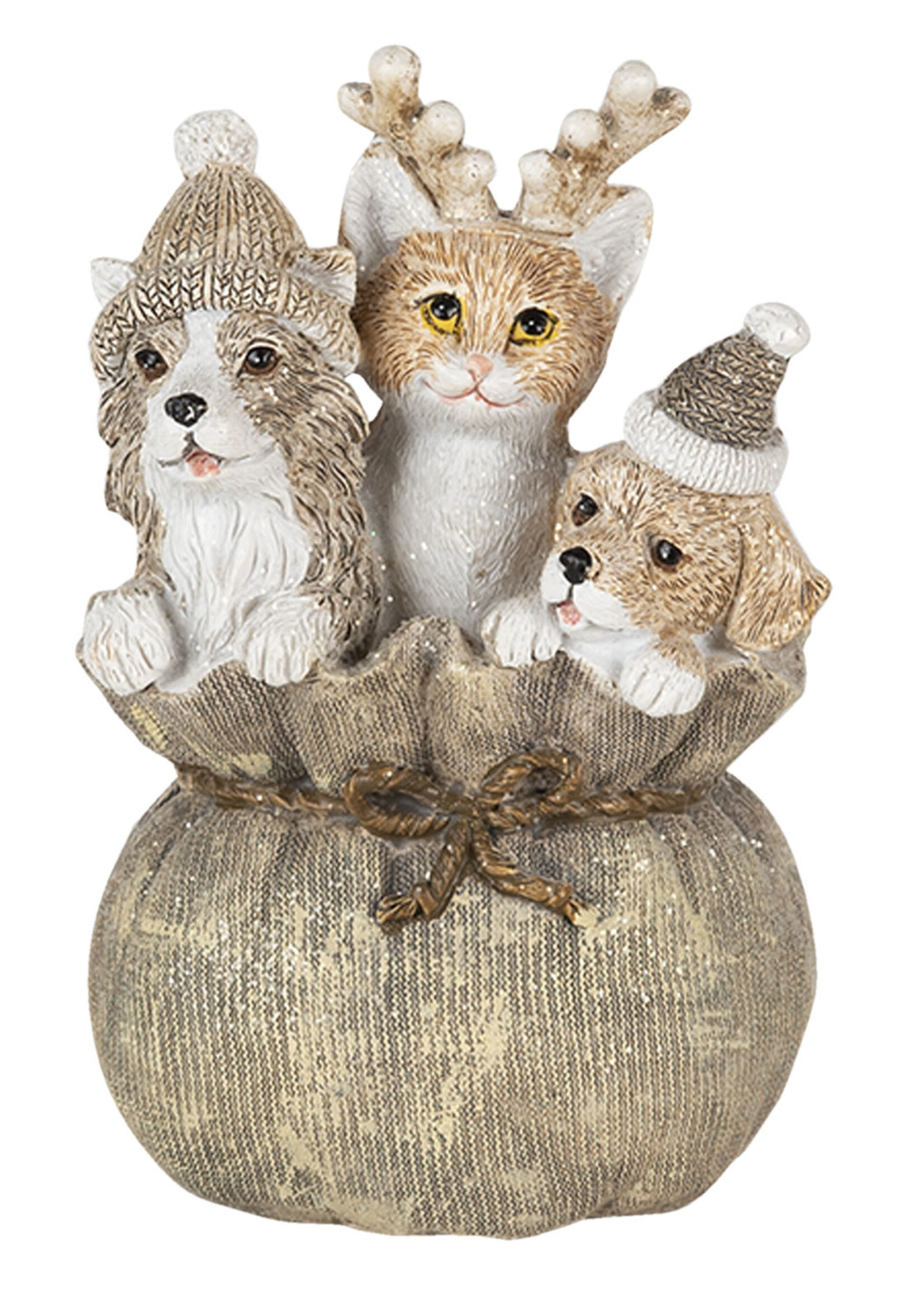 Clayre & Eef Décoration animaux 8*7*12 cm 6PR4644