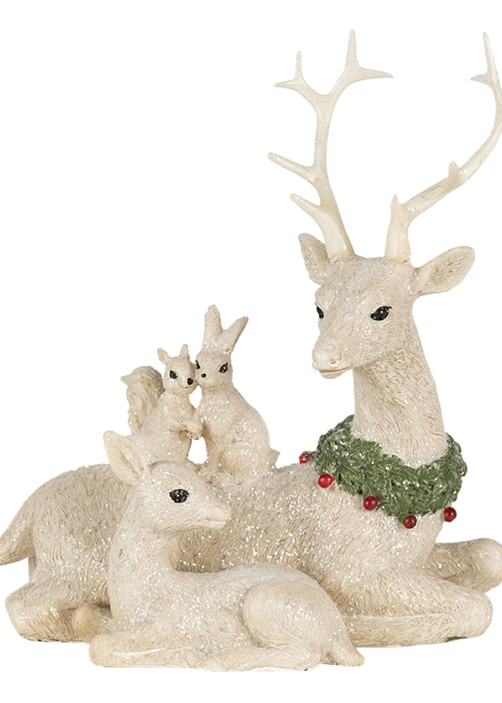 Clayre & Eef Decoratie dieren 16*9*18  cm 6PR4655