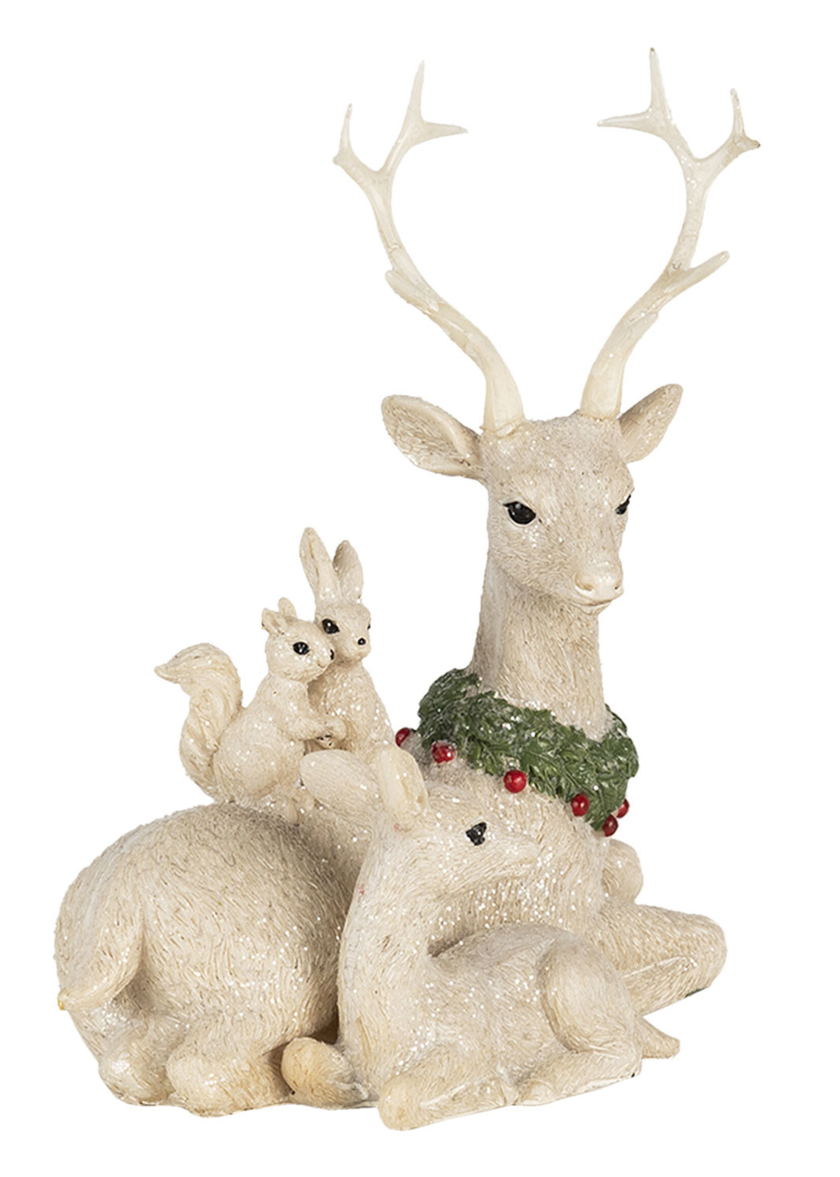 Clayre & Eef Decoratie dieren 16*9*18  cm 6PR4655