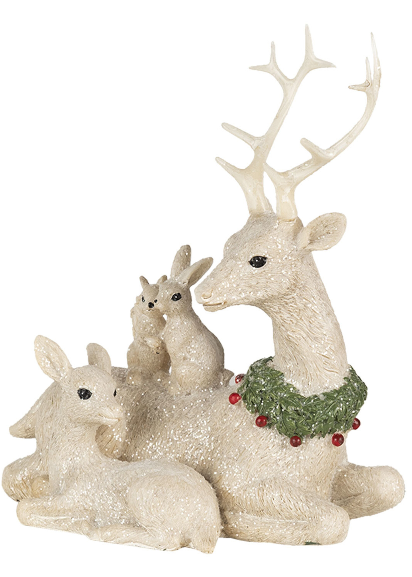 Clayre & Eef Decoratie dieren 16*9*18  cm 6PR4655