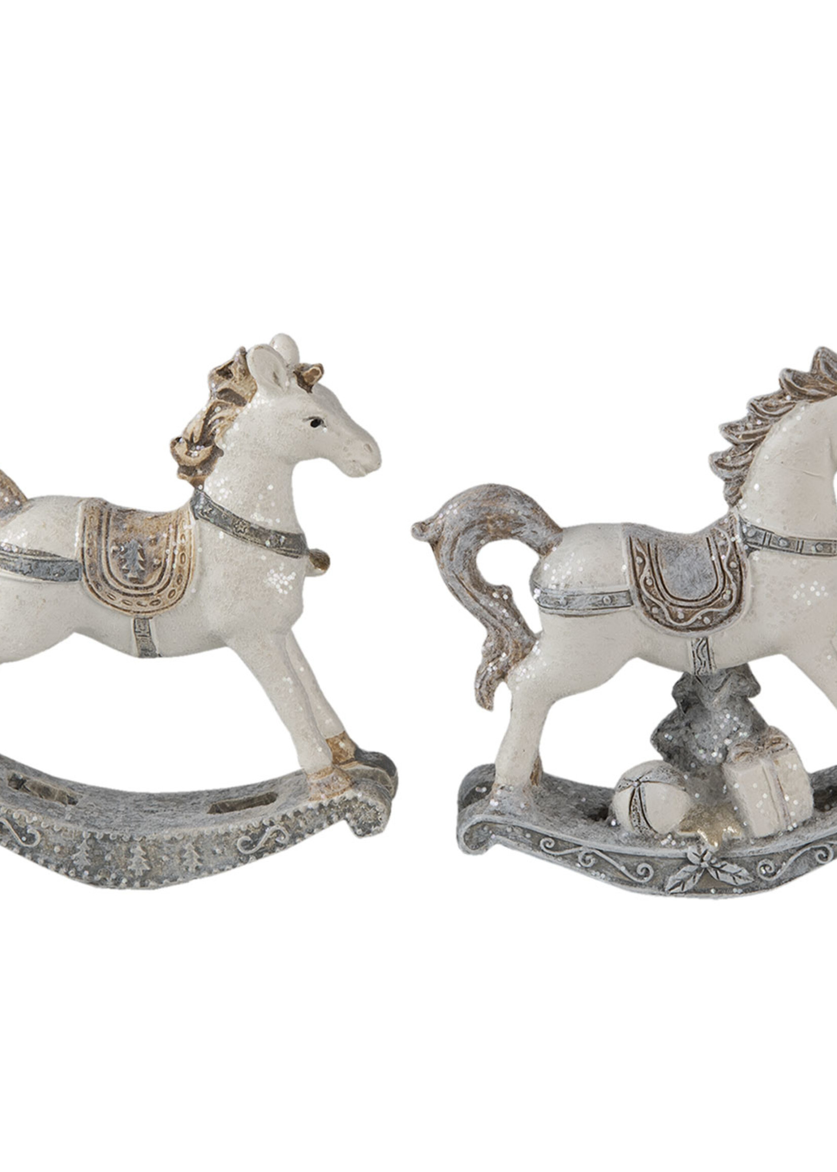 Clayre & Eef Decoratie hobbelpaard (2) 7*2*8 cm 6PR4659