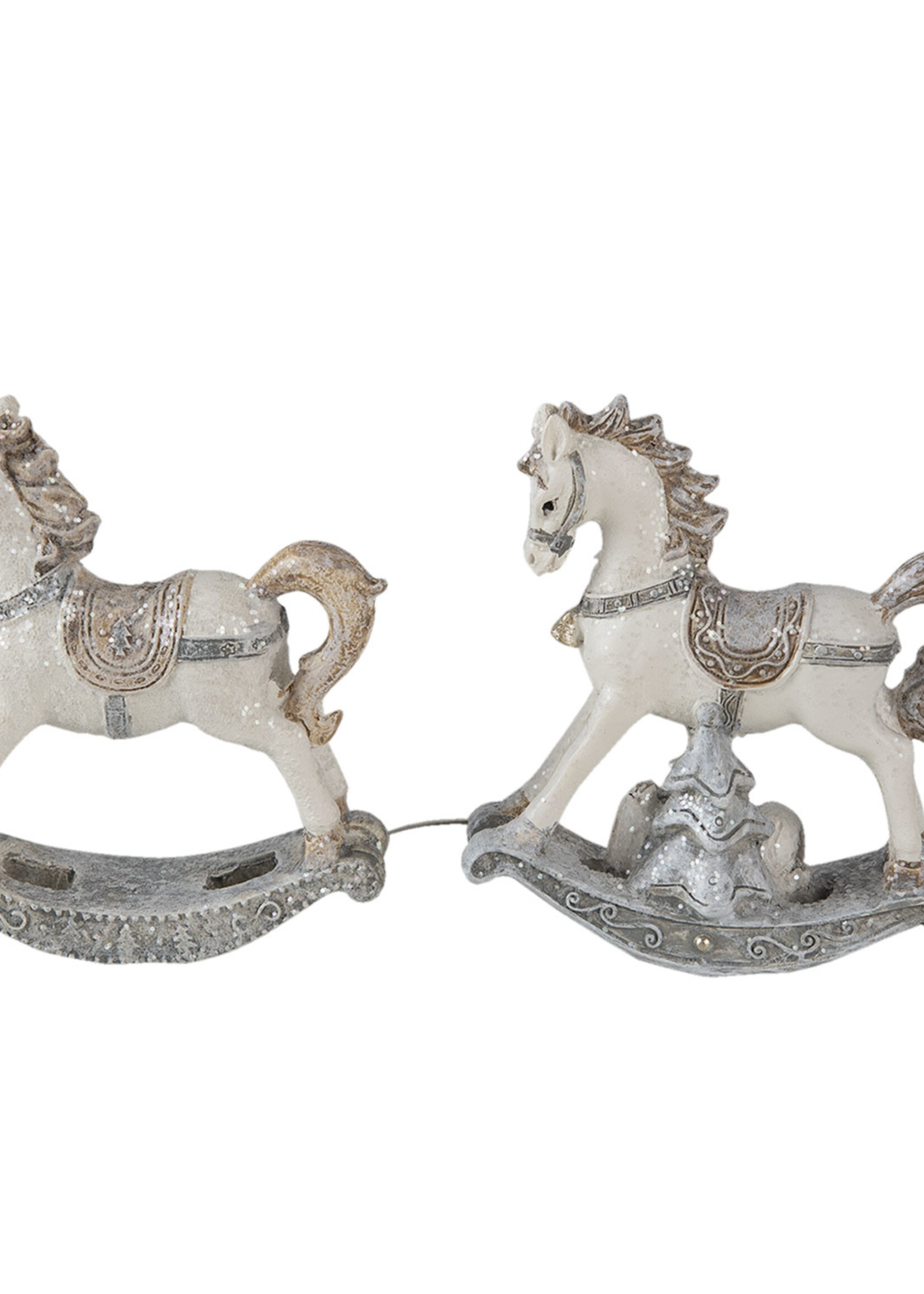 Clayre & Eef Decoratie hobbelpaard (2) 7*2*8 cm 6PR4659