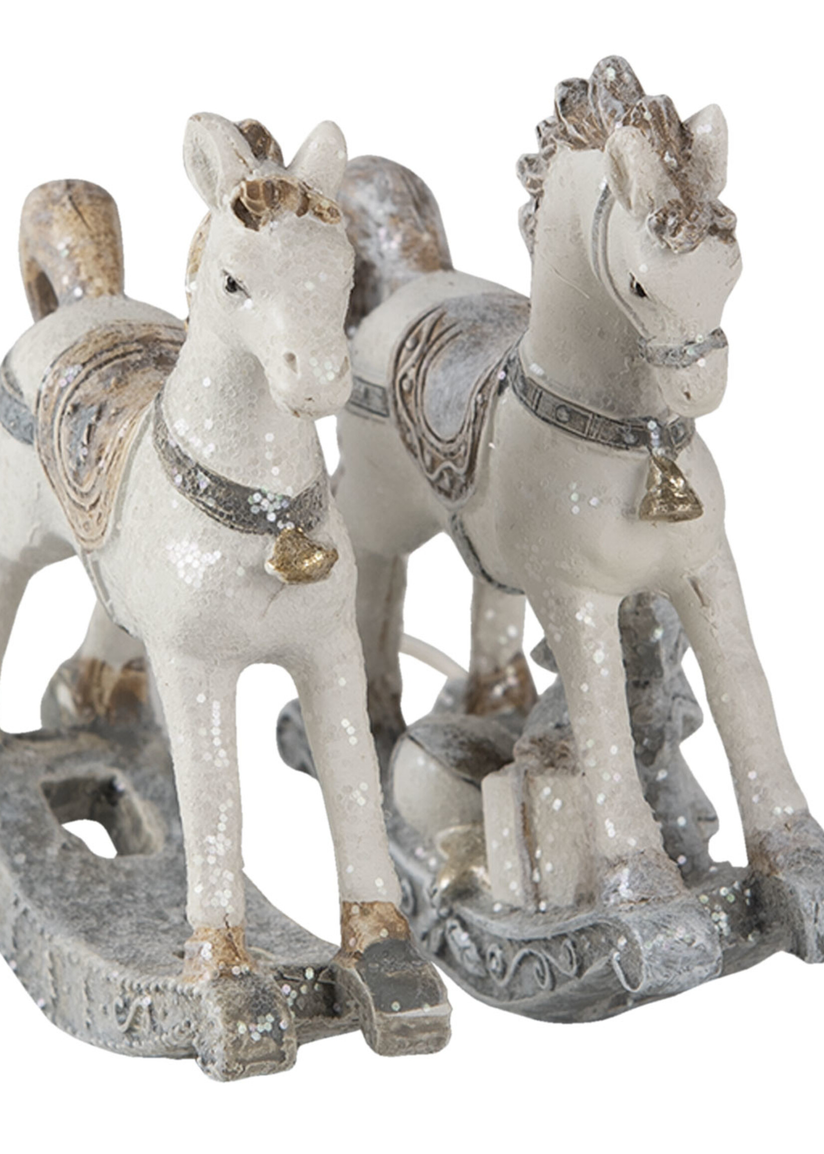 Clayre & Eef Decoratie hobbelpaard (2) 7*2*8 cm 6PR4659