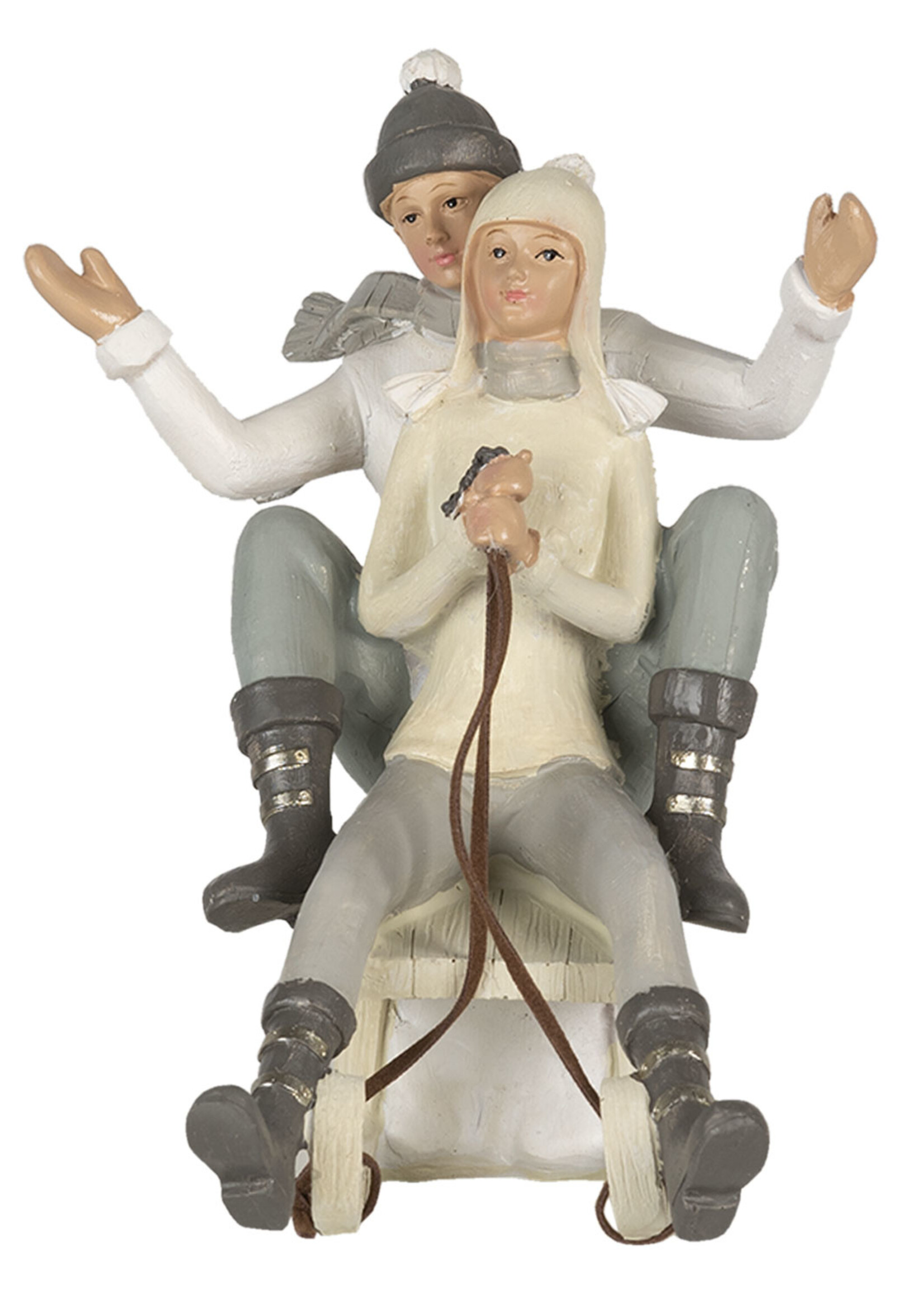 Clayre & Eef Duo de traîneau 19*14*17 cm 6PR4660