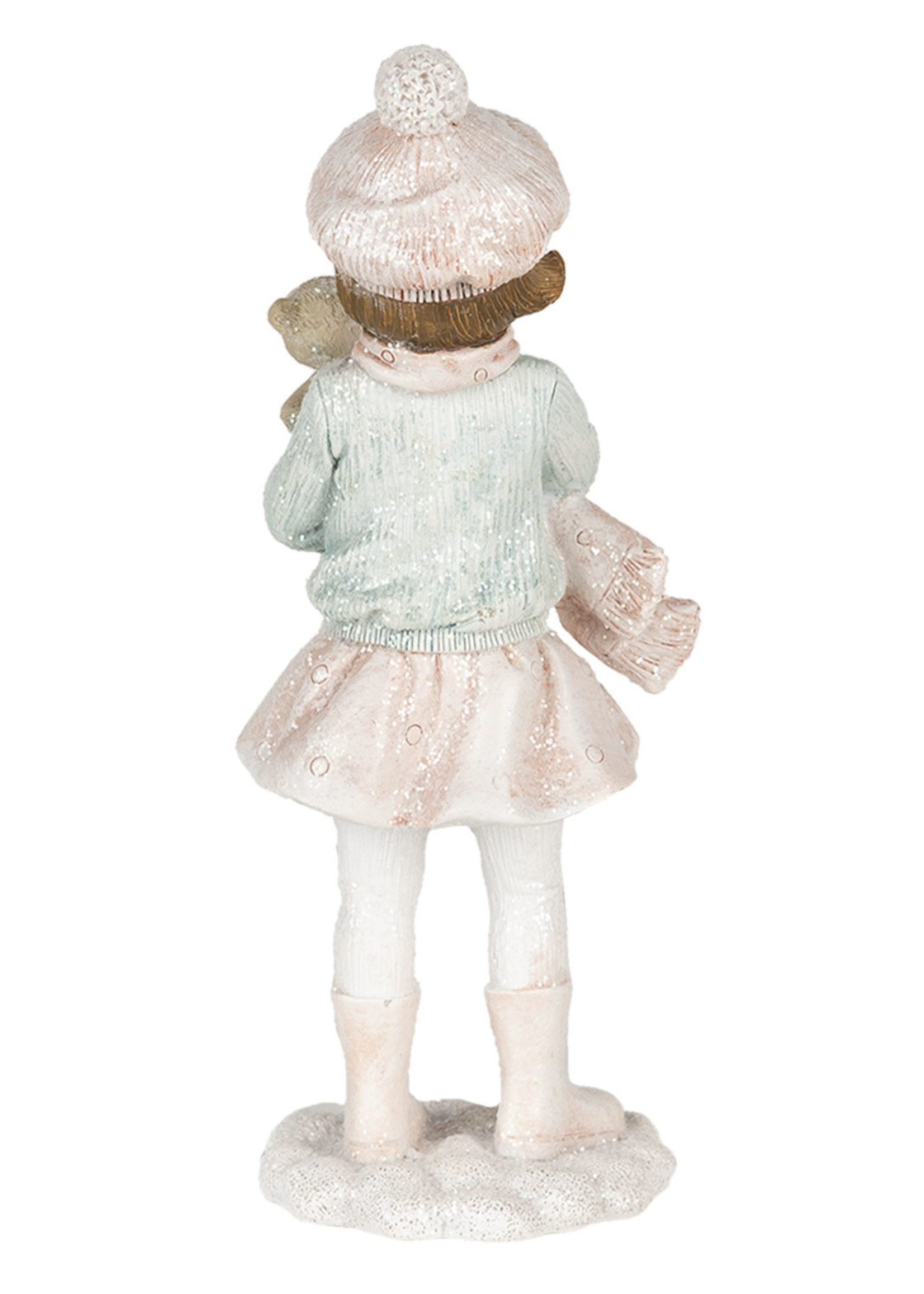 Clayre & Eef Decoratie kind met hond 11*7*21 cm 6PR4664