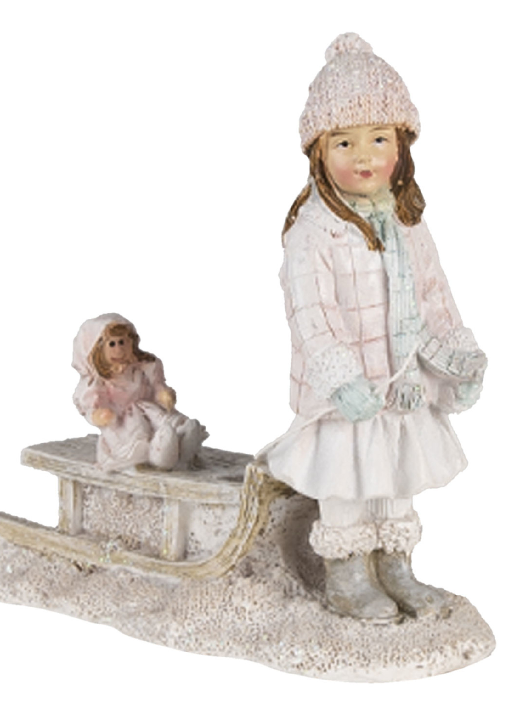 Clayre & Eef Décoration enfant avec traîneau 11*4*11 cm 6PR4666