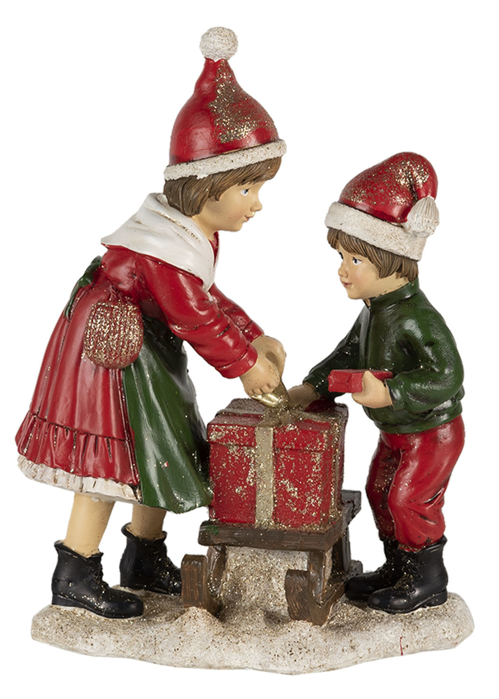 Clayre & Eef Décoration enfants avec traîneau 15*10*20 cm 6PR4668