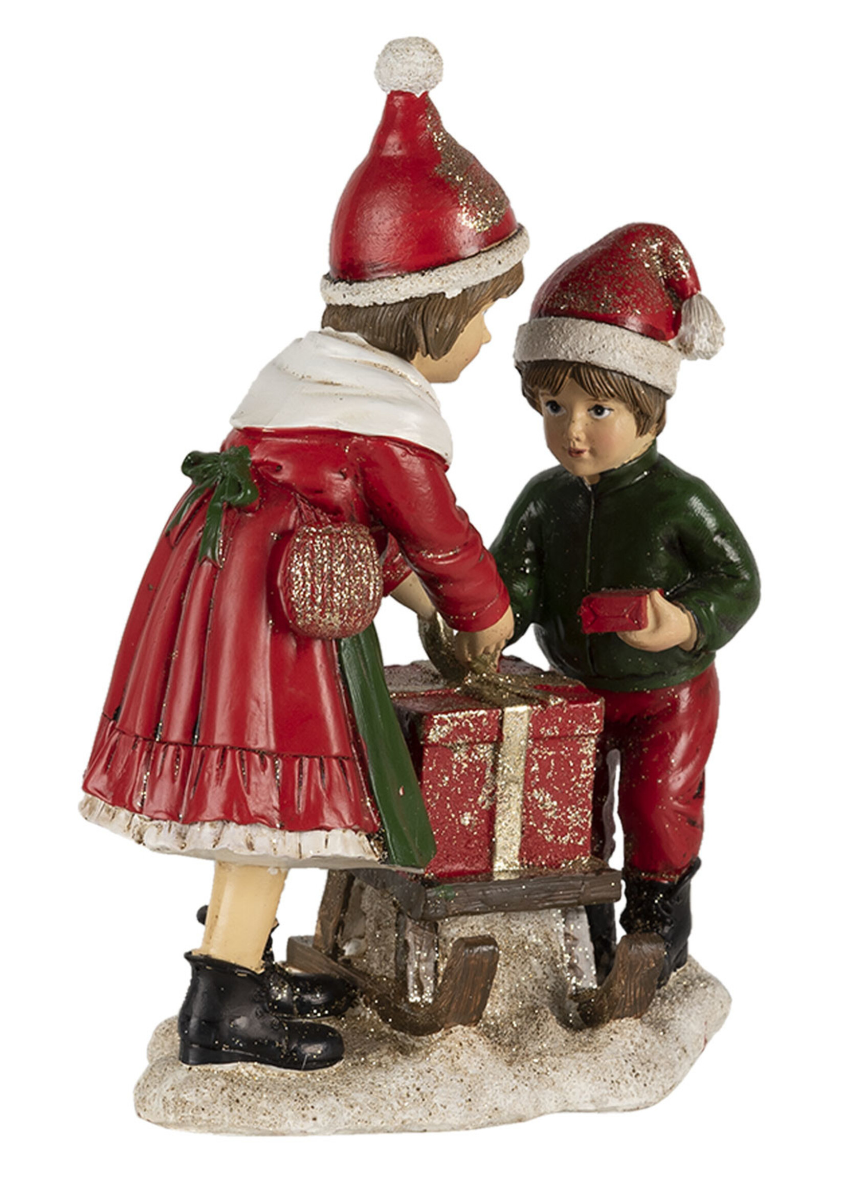 Clayre & Eef Décoration enfants avec traîneau 15*10*20 cm 6PR4668