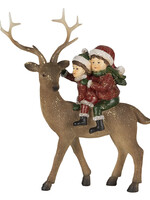 Clayre & Eef Décoration enfants avec renne 17*7*20 cm 6PR4673