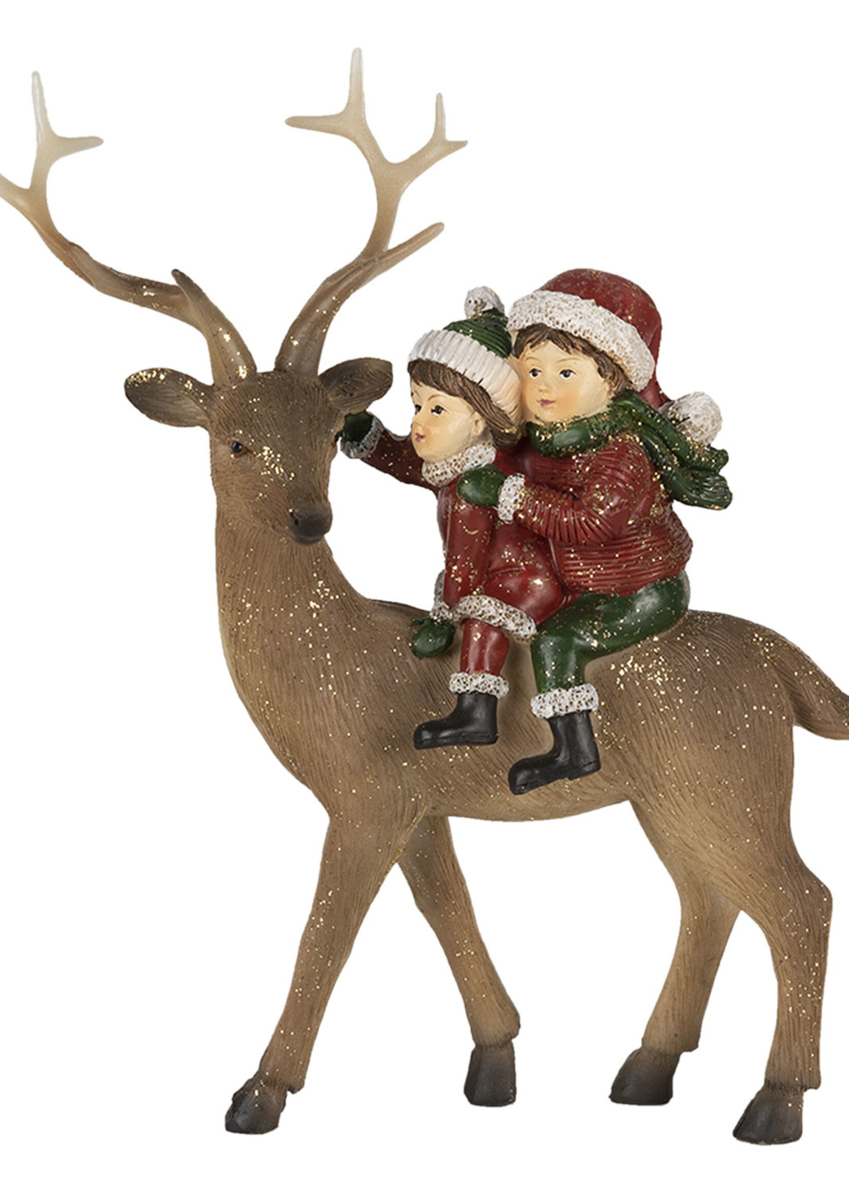 Clayre & Eef Décoration enfants avec renne 17*7*20 cm 6PR4673