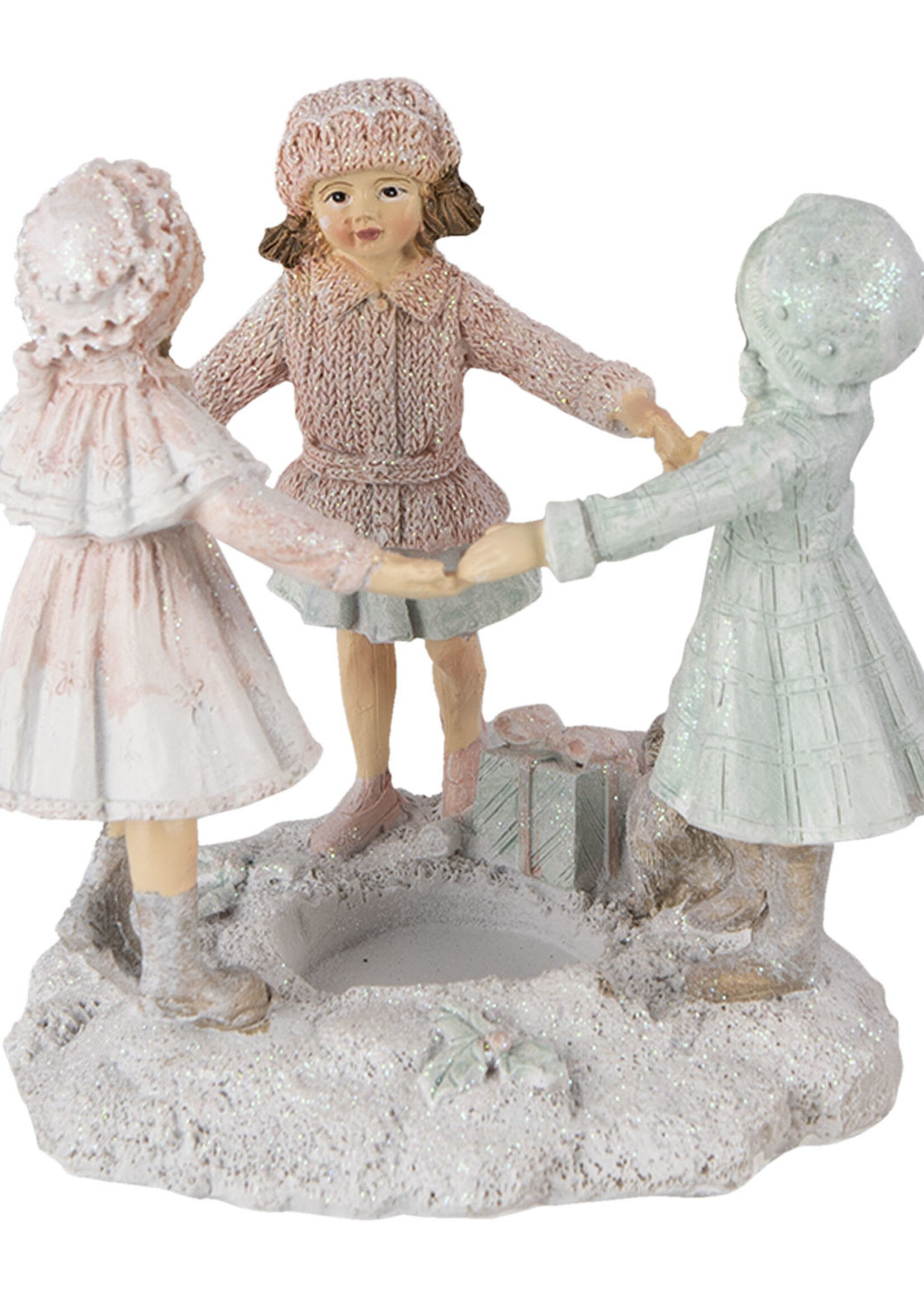 Clayre & Eef Decoratie waxinelichthouder 13*12*13 cm 6PR4676