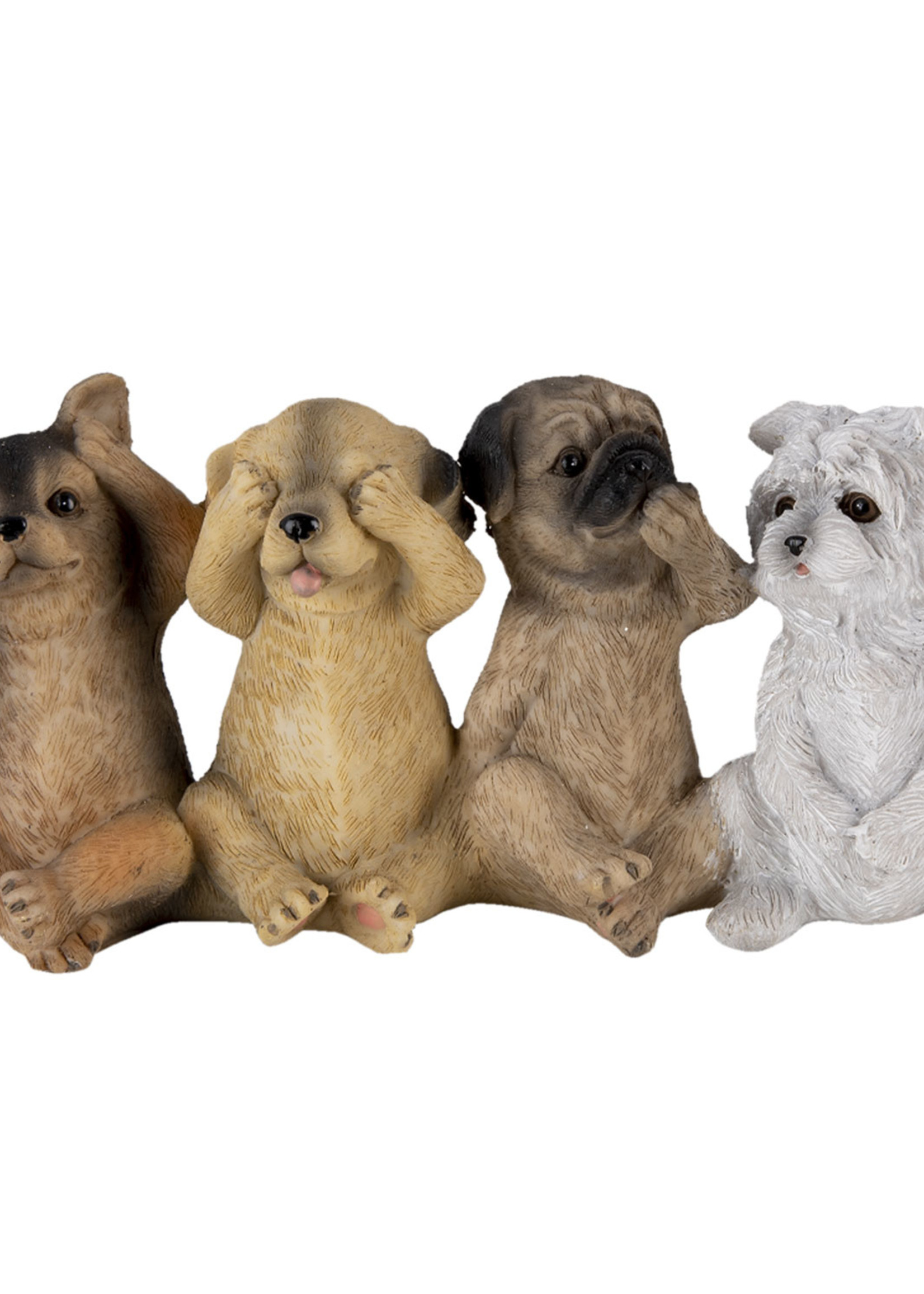 Clayre & Eef Décoration chiens 19*6*9 cm 6PR4678