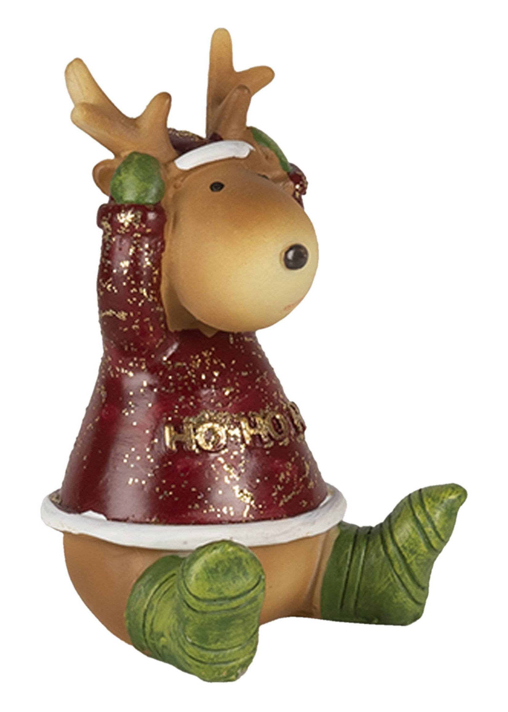 Clayre & Eef Decoratie rendieren horen, zien en zwijgen 18*5*9 cm 6PR4681