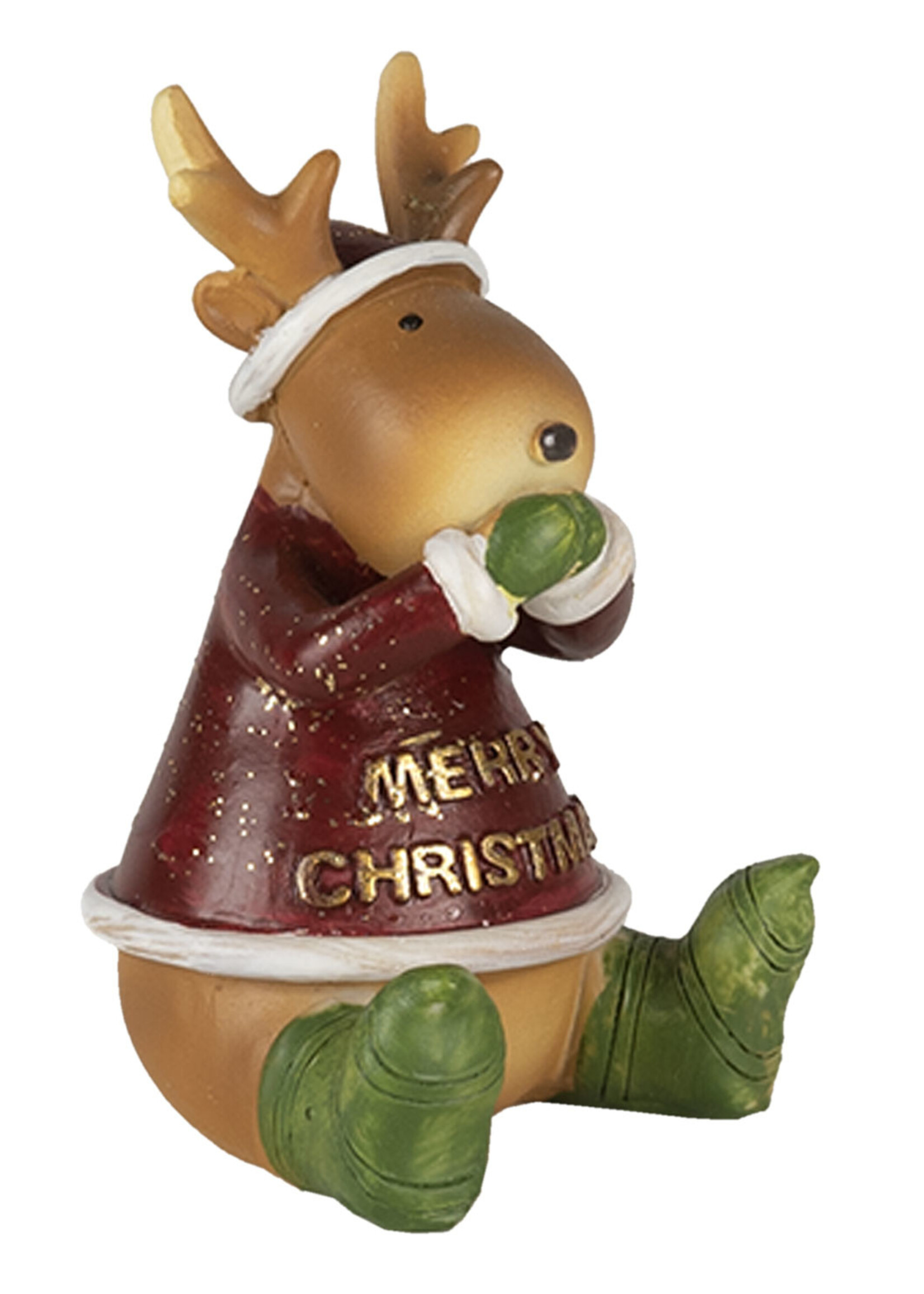 Clayre & Eef Décoration rennes entendre, voir rester sil 18*5*9 cm 6PR4681