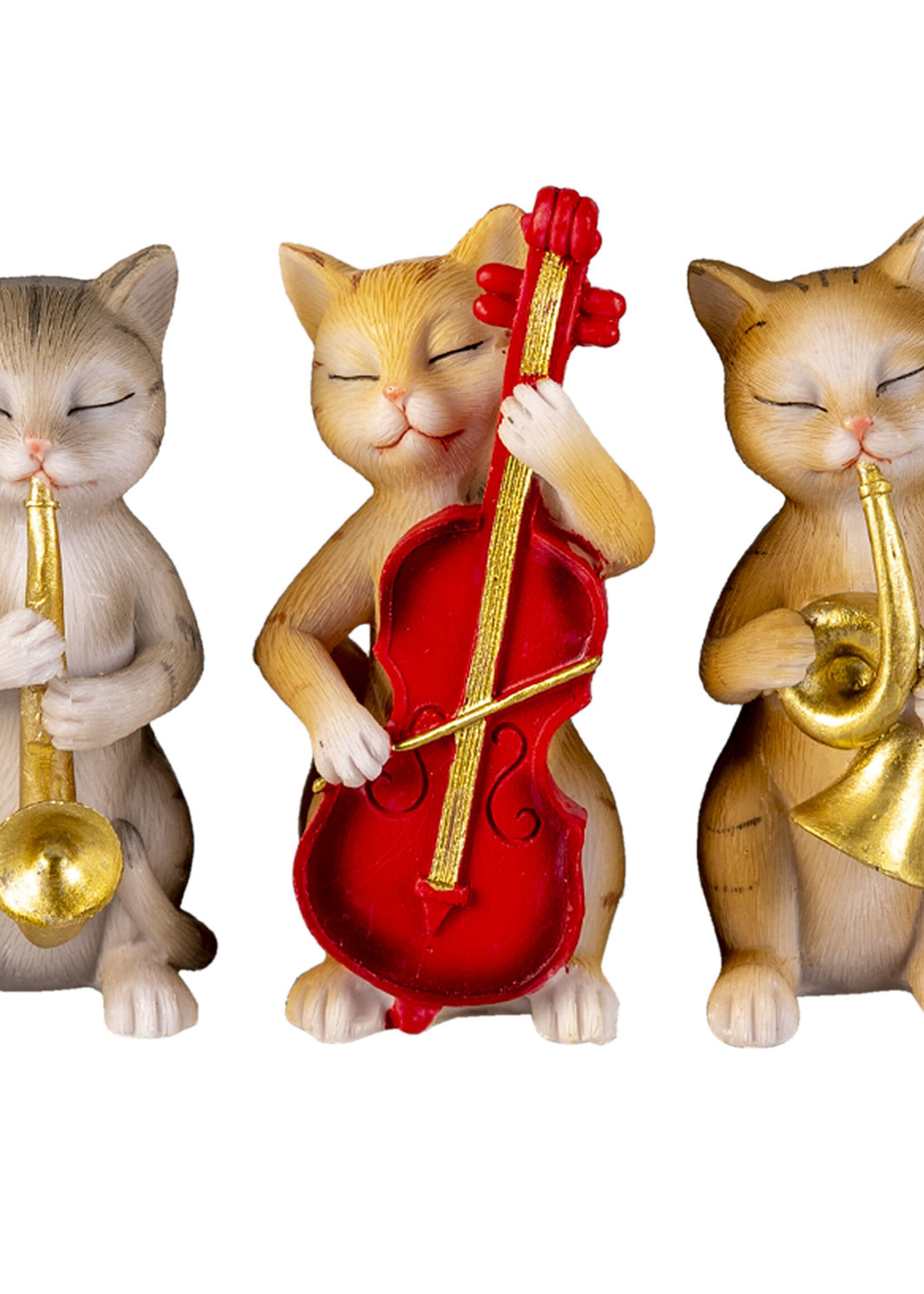 Clayre & Eef Decoratie katten 14*6*10 cm (set 3) 6PR4683