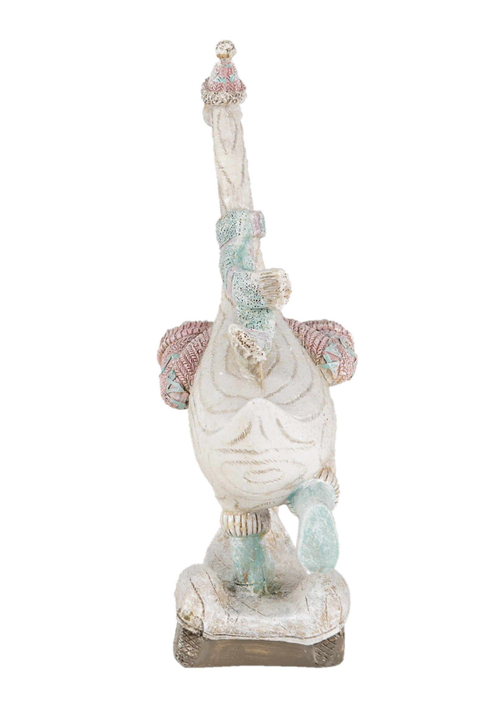 Clayre & Eef Decoratie gans op autoped 14*6*19 cm 6PR4688