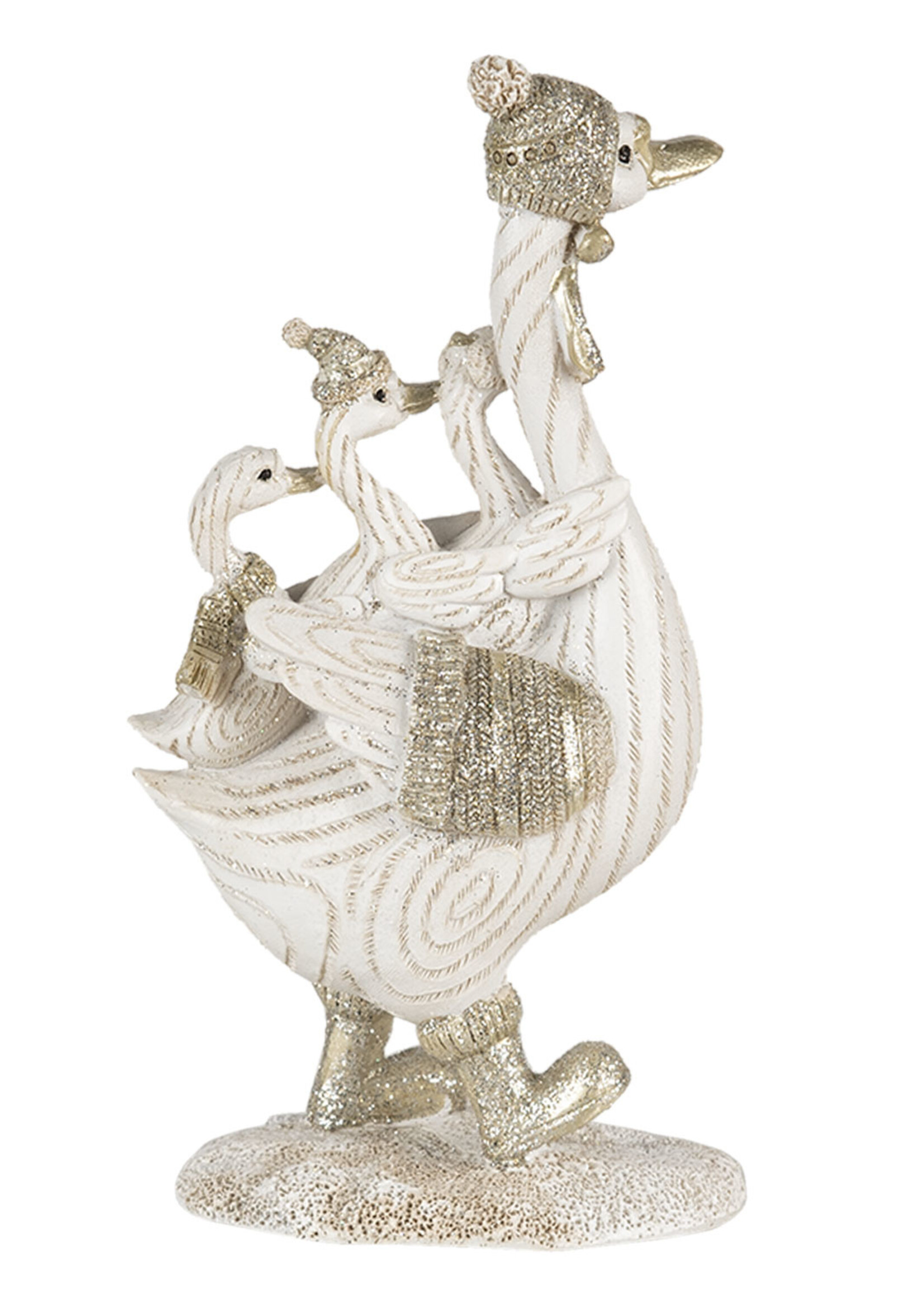 Clayre & Eef Décoration oies 10*5*18 cm 6PR4689