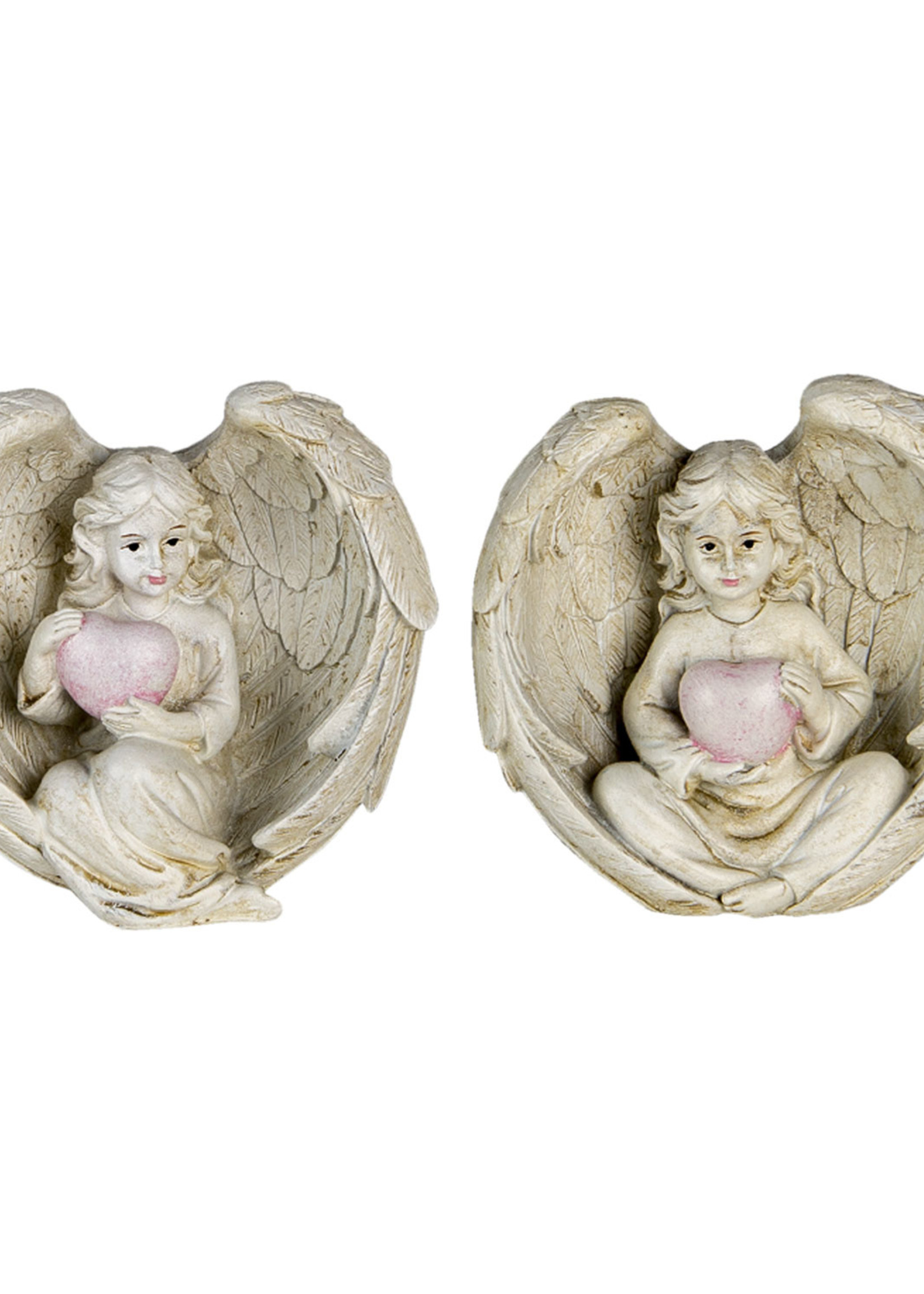 Clayre & Eef Decoratie engelen (2) 10*6*10 cm 6PR4708