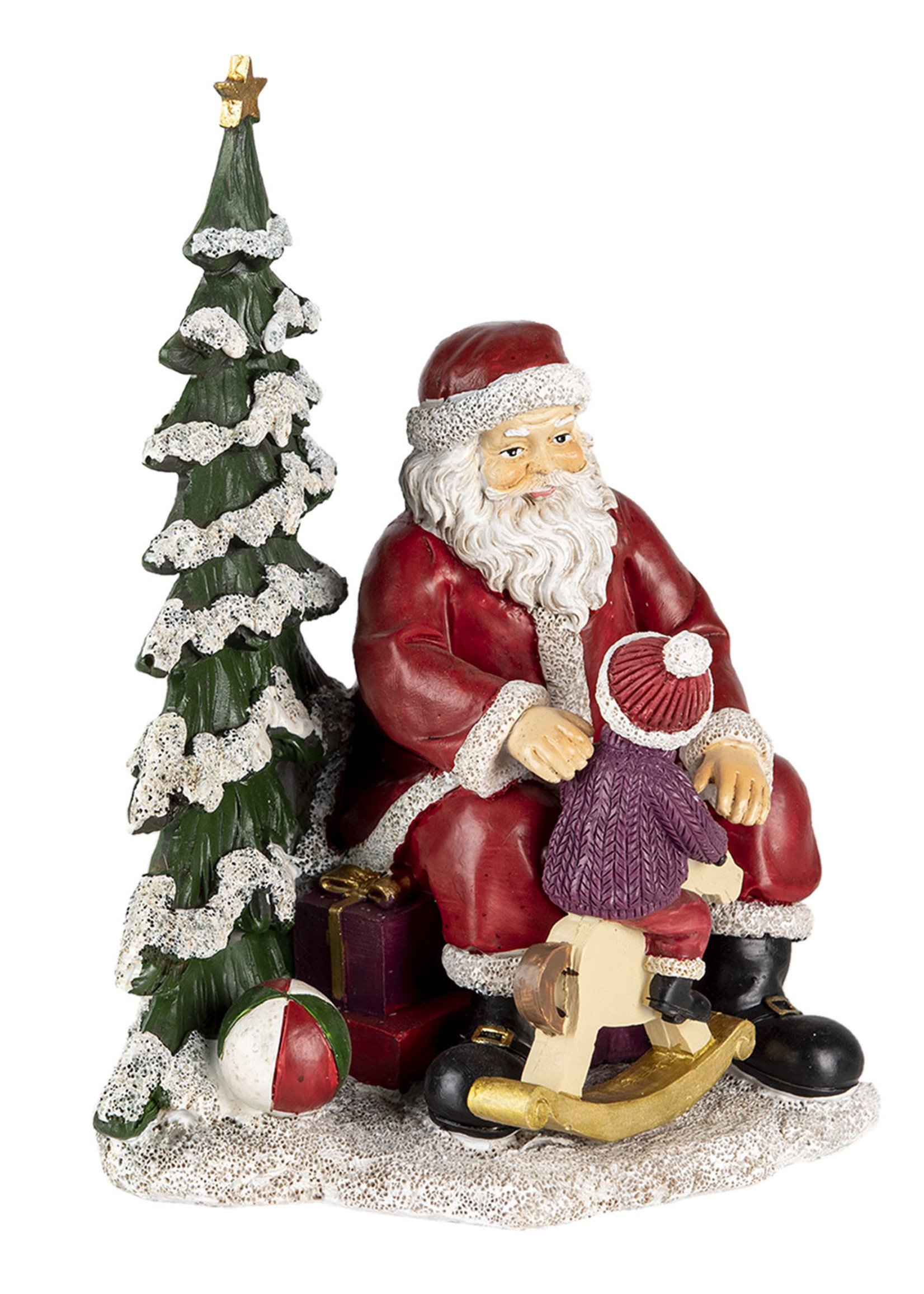 Clayre & Eef Kerstman met kind 16*13*22 cm 6PR4714