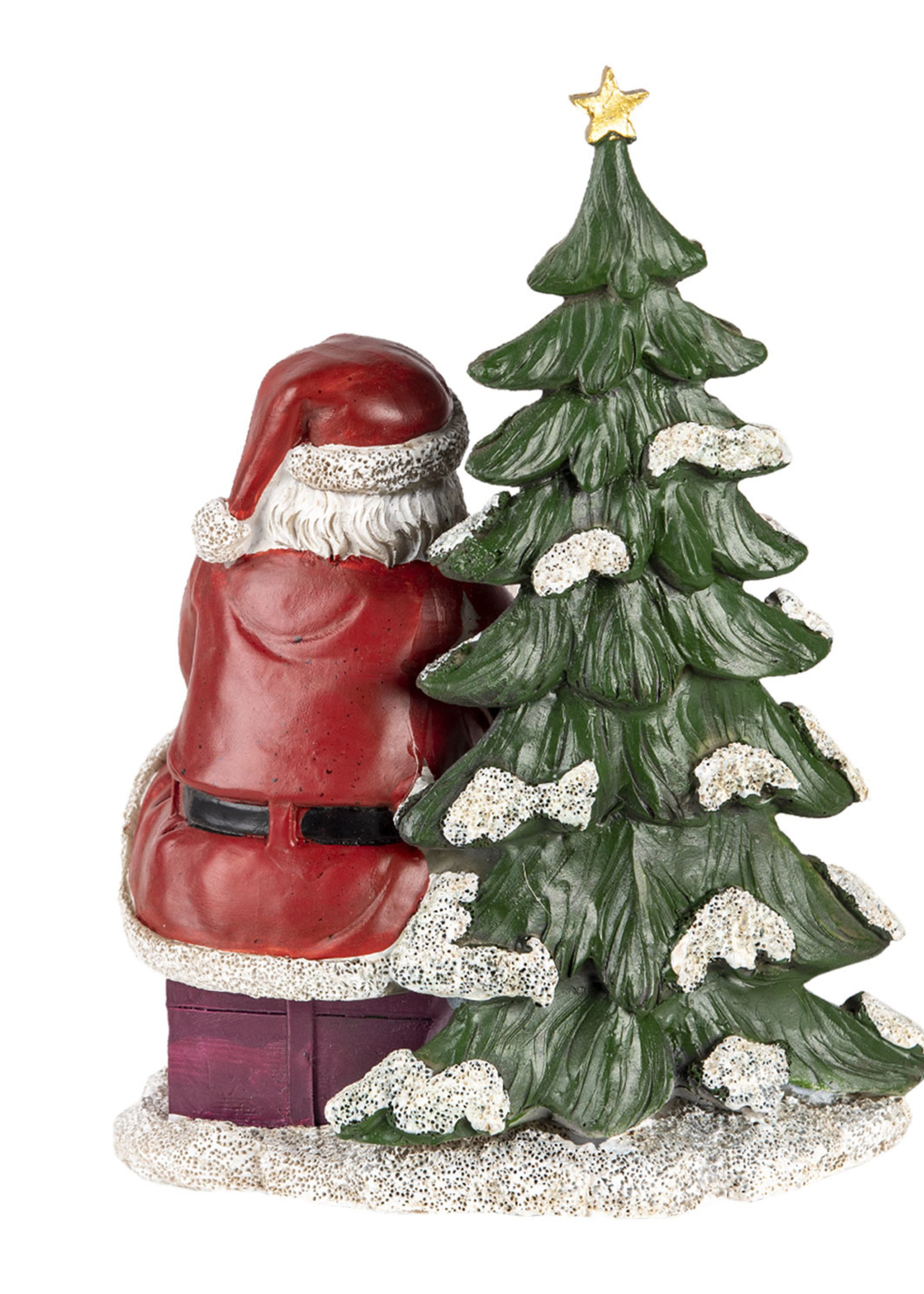 Clayre & Eef Kerstman met kind 16*13*22 cm 6PR4714