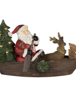 Clayre & Eef Décoration Père Noël dans bateau 22*10*13 cm 6PR4715