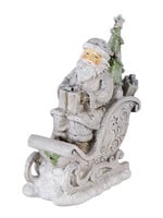 Clayre & Eef Décoration Père Noël dans traîneau 10*6*13 cm 6PR4727