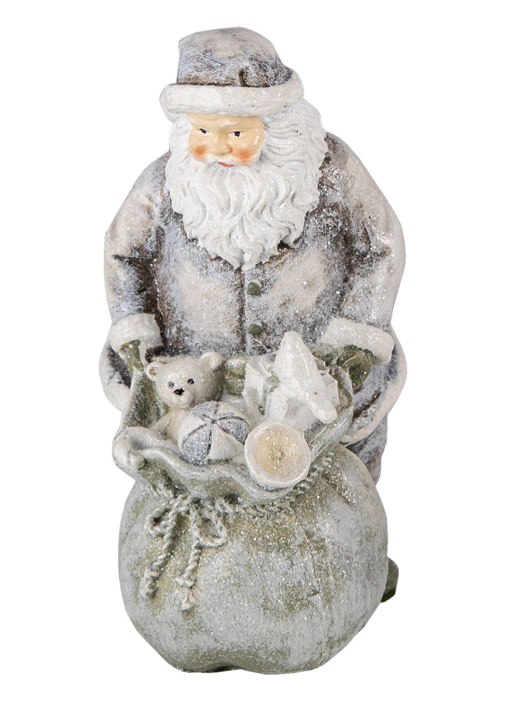 Clayre & Eef Decoratie kerstman 10*7*13 cm 6PR4729