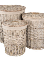 Clayre & Eef Mand (3) Ø 47*56 cm / Ø 38*49 cm /  Ø 31*43 cm 6RO0385