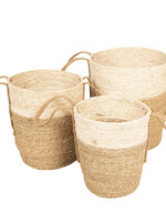 Clayre & Eef Panier (3) Ø 40*46 / Ø 35*41 / Ø 30*36 cm 6RO0443