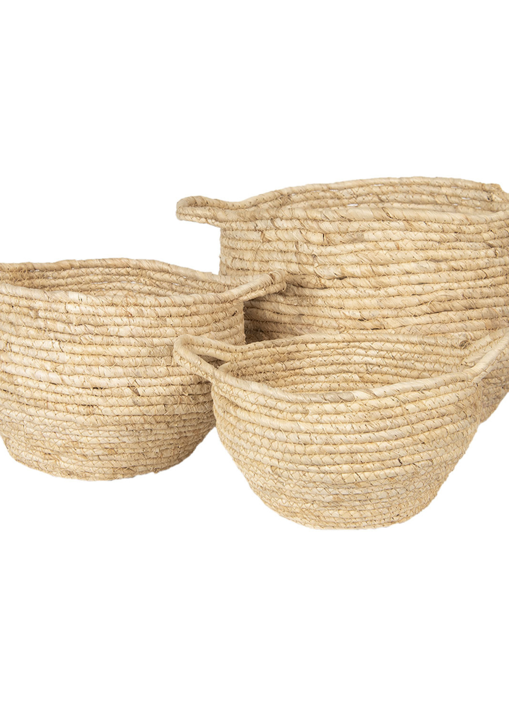 Clayre & Eef Panier (3) Ø 30*31 / Ø 25*26 / Ø 20*20 cm 6RO0472