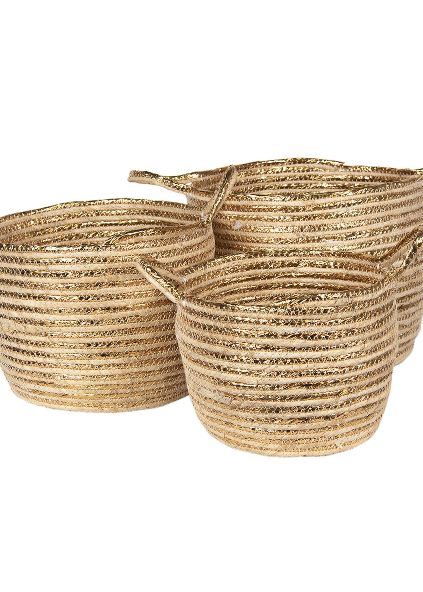 Clayre & Eef Mand (3) Ø 31*34 / Ø 28*29 / Ø 23*24 cm 6RO0473