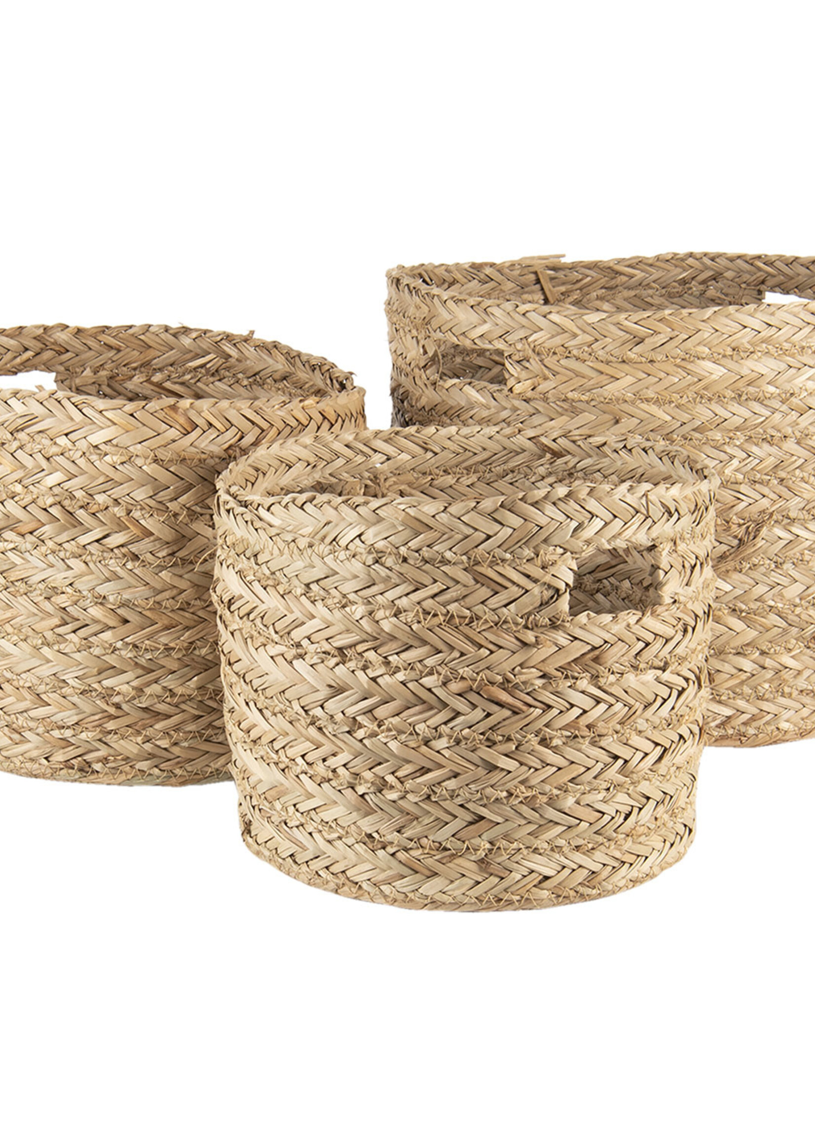 Clayre & Eef Mand (3) Ø 32*27/ Ø 26*22 / Ø 23*20 cm 6RO0513