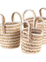 Clayre & Eef Mand (3) Ø 21*20 / Ø 19*19 / Ø 16*15 cm 6RO0514