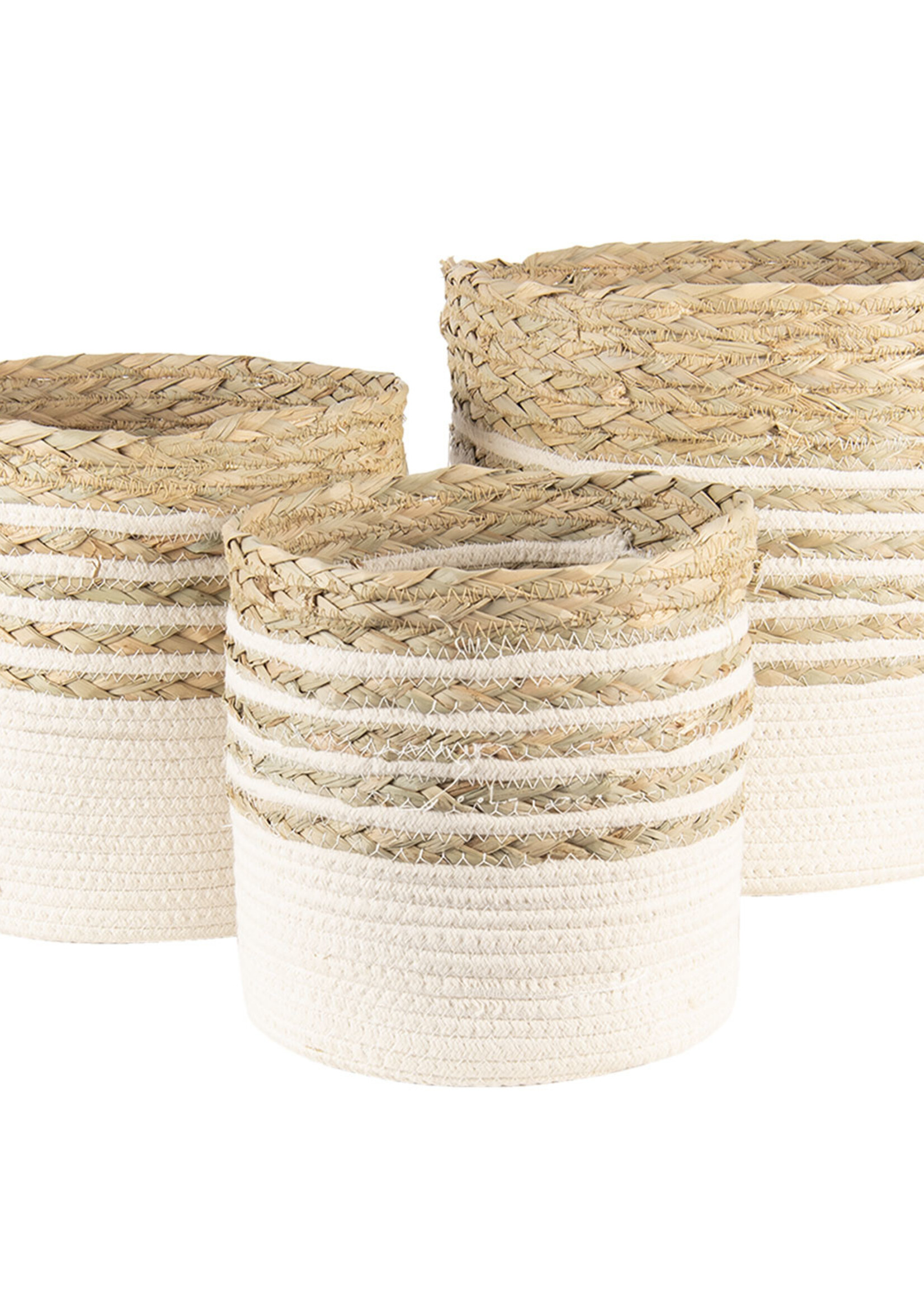 Clayre & Eef Mand (3) Ø 30*30 / Ø 26*26 / Ø 23*23 cm 6RO0515