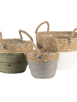 Clayre & Eef Panier (3) Ø 24*25 / Ø 22*23 / Ø 17*20 cm 6RO0516