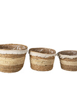 Clayre & Eef Panier (3) Ø 32*25 / Ø 28*21 / Ø 24*18 cm 6RO0536