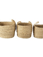 Clayre & Eef Panier (3) 25*25*34 / 24*20*28 / 21*18*25 cm 6RO0539