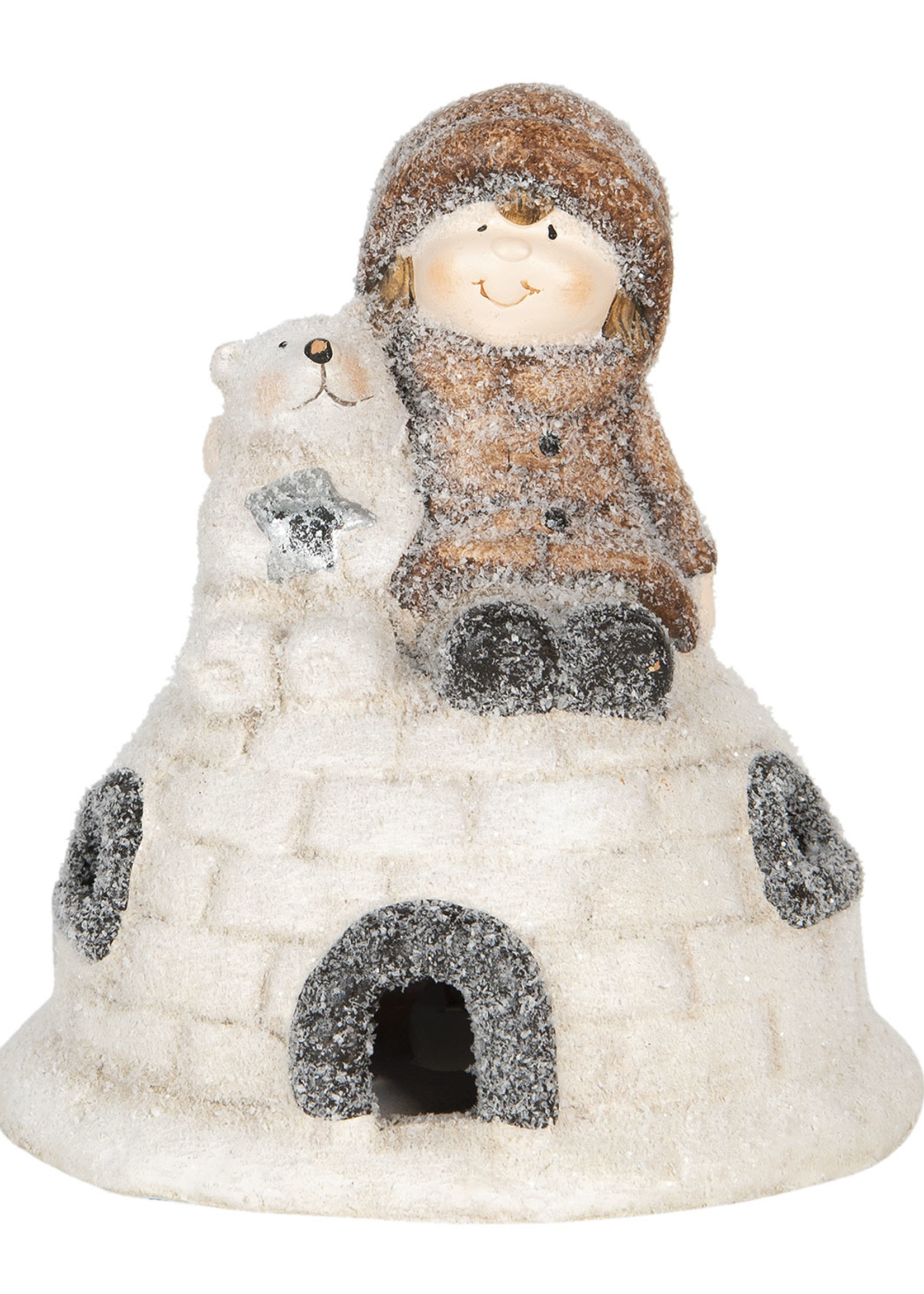 Clayre & Eef Décoration enfant sur igloo 14*14*16 cm 6TE0296