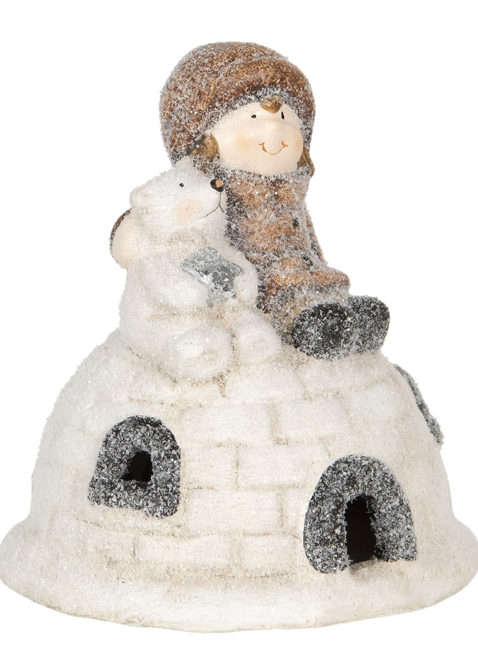 Clayre & Eef Décoration enfant sur igloo 14*14*16 cm 6TE0296