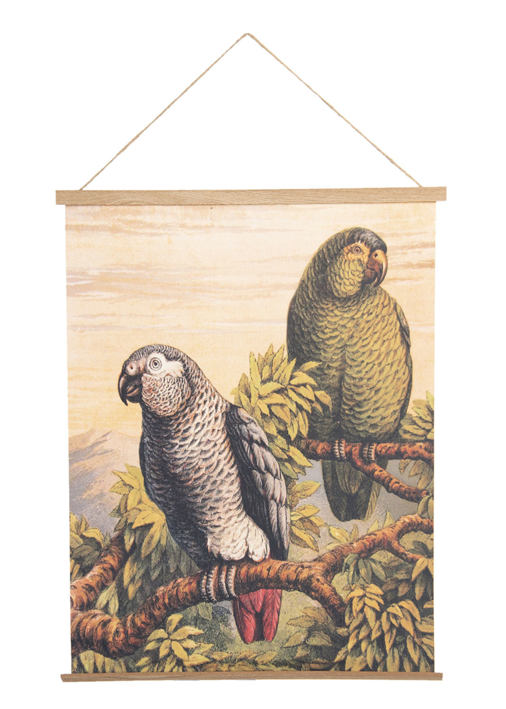 Clayre & Eef Wandkaart vogels 50*1*65 cm 6WK0034