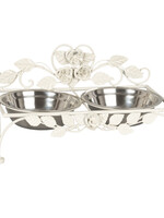 Clayre & Eef Dieren voerbak 37*21*19 cm / 2*500 ml 6Y1403