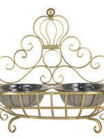 Clayre & Eef Dieren voerbak 36*18*19 cm / 2*500 ml 6Y1404GO