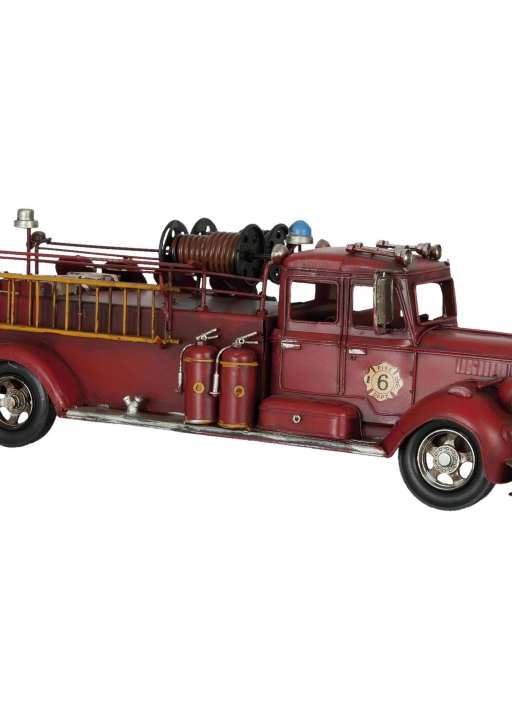 Clayre & Eef Model brandweerauto 51*19*20 cm 6Y1472