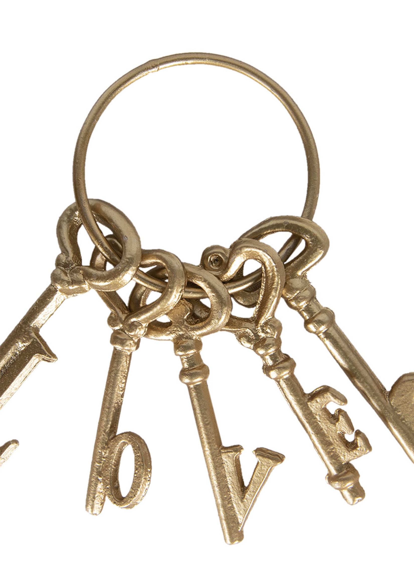 Clayre & Eef Decoratie sleutelbos 10*5*20 cm 6Y2276GO