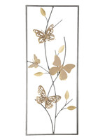 Clayre & Eef Décoration murale papillons 25*3*61 cm 6Y2948